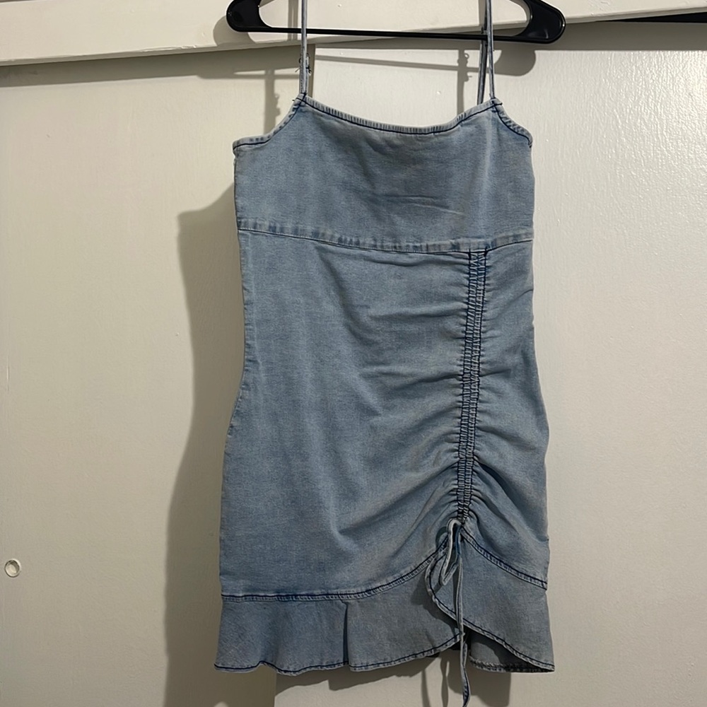 Jean Mini Scrunch Dress